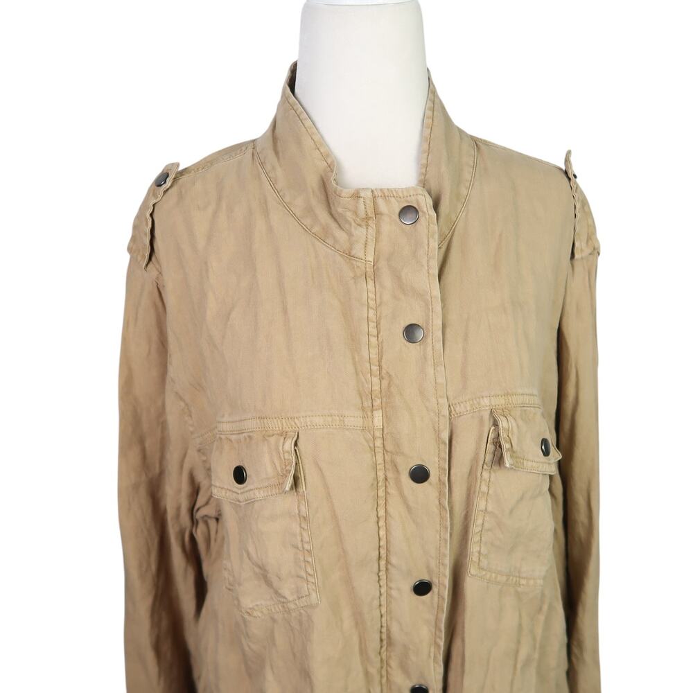 Rails Collins Jacket Tan Toffee Linen And Cupro B… - image 2
